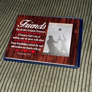 Inspirational Friends Photo Frame in Rich Brown